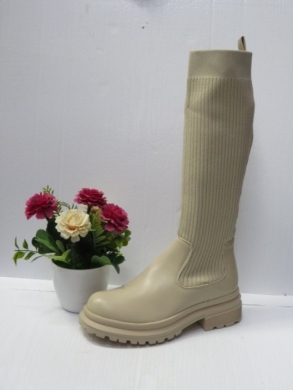 Kozaki damskie na płaskim (36-41) 9072 BEIGE