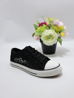 Trampki damskie na płaskim (36-41) EV-97 BLACK