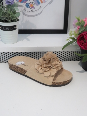Klapki damskie na płaskim (36-41) TL8-110 BEIGE