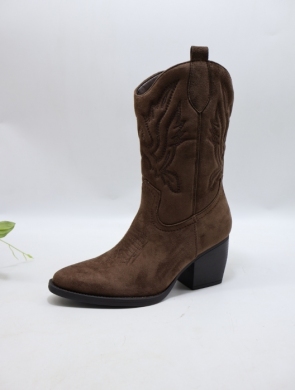 Kozaki damskie na obcasie (36-41) CHC388 BROWN