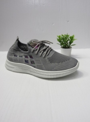 Buty sportowe damskie na płaskim (36-42) 92062 LGREY/WHITE