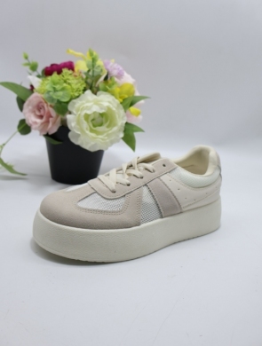 Buty sportowe damskie na płaskim (36-41) 8992 BEIGE