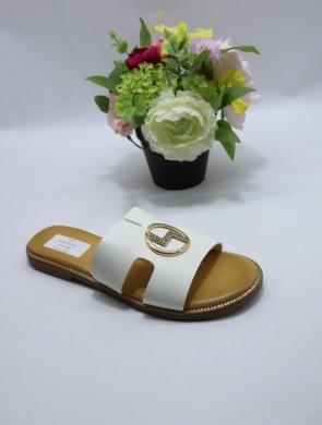 Klapki damskie na płaskim (36-41) ML307 WHITE