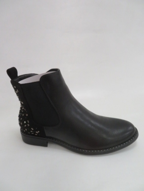 Botki damskie jesienne na płaskim (36-41) A8053 BLACK