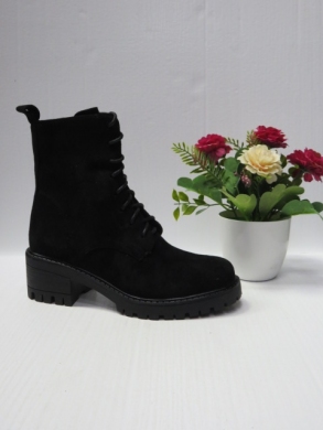 Botki damskie ocieplane na obcasie (36-41) 8632 BLACK