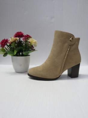 Botki damskie ocieplane na obcasie (36-41) H2270B KHAKI