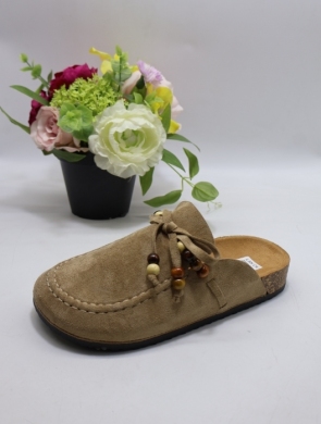 Klapki damskie na płaskim (36-41) 563 KHAKI