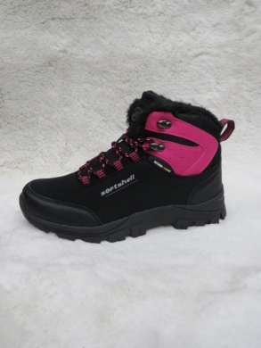 Trapery damskie ocieplane (36-41) 7-2239 BLACK/FUCHSIA