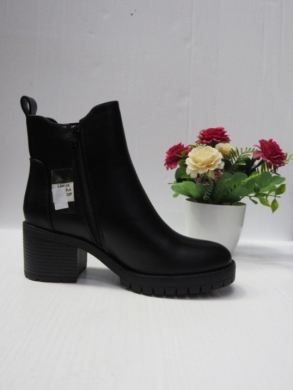 Botki damskie ocieplane na obcasie (36-41) 2381 BLACK