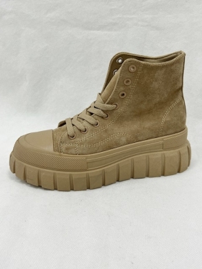 Botki damskie na płaskim (36-41) 19308 KHAKI