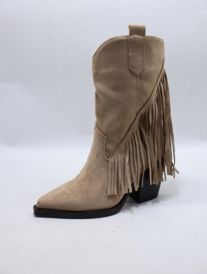 Kozaki damskie na obcasie (36-41) CHC-521 KHAKI