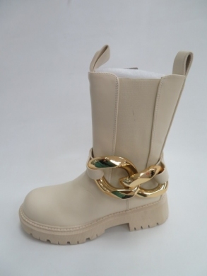 Botki damskie jesienne na płaskim (36-41) 2932 BEIGE