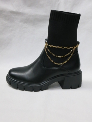 Botki damskie na obcasie (36-41) DE1080 BLACK
