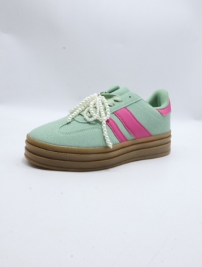 Buty sportowe damskie na płaskim (36-41) 24040 GREEN