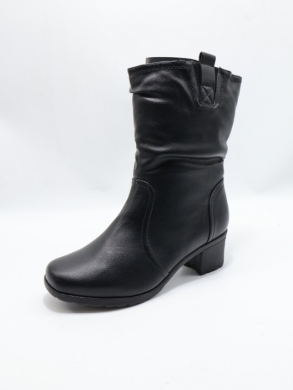 Kozaki damskie ocieplane na obcasie (36-41) 881-13 BLACK