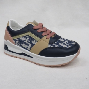 Buty sportowe damskie na płaskim (36-41) A509  BLUE/PINK