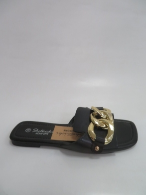 Klapki damskie na płaskim (36-41) 0613 BLACK