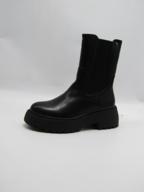 Botki damskie ocieplane na płaskim (36-41) JJ17 BLACK