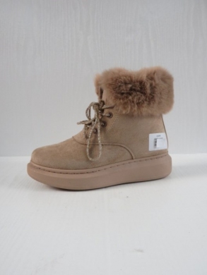 Botki damskie ocieplane na płaskim (36-41) W060 KHAKI