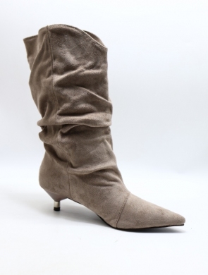 Kozaki damskie na szpilce (36-41) 68360 TAUPE