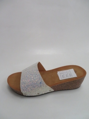 Klapki damskie na koturnie (36-41) S20066-2 WHITE