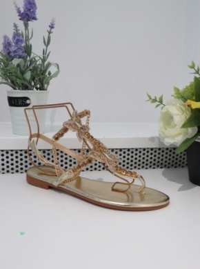 Sandały damskie na płaskim (36-41) CD289 GOLD