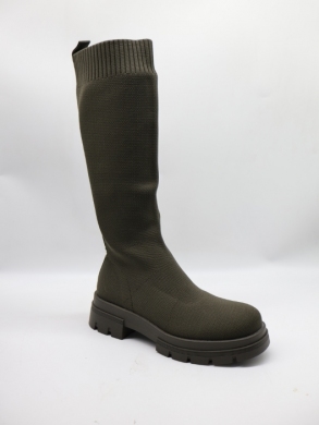 Kozaki damskie na płaskim (36-41) RQ441 GREEN