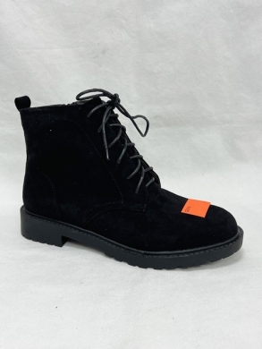Botki damskie ocieplane na płaskim (36-41) H2109 BLACK