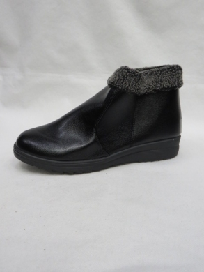 Botki damskie ocieplane na płaskim (36-41) QY-6 BLACK