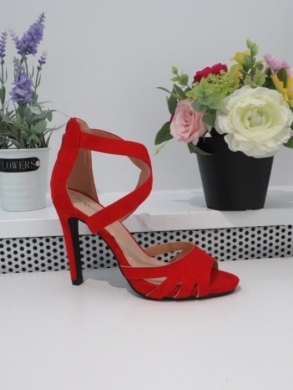 Sandały damskie na szpilce (36-41) 368-10 RED