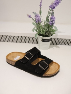 Klapki damskie na płaskim (36-41) 2751 BLACK