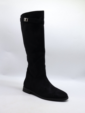Kozaki damskie ocieplane na płaskim (36-41) 88-2 BLACK