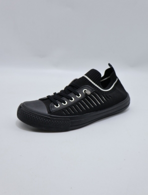 Trampki damskie na płaskim (36-41) 11013-21 BLACK