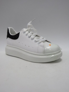Buty sportowe damskie na płaskim (36-41) EV-81 WHITE/BLACK