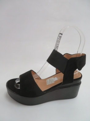 Sandały damskie na koturnie (36-41) 9011 BLACK