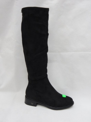 Kozaki damskie na płaskim (36-41) H20581 BLACK