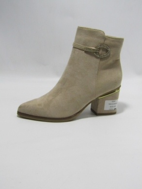 Botki damskie na obcasie (36-41) 78809-02 BEIGE