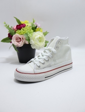 Trampki damskie na płaskim (36-41) B392 WHITE