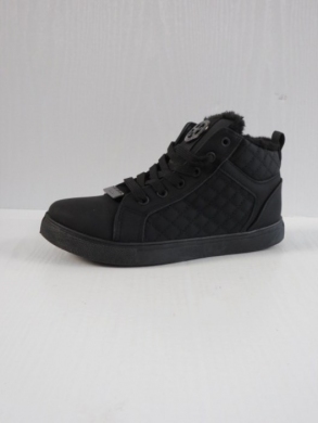Botki damskie ocieplane na płaskim (36-42) 3825-2 BLACK/BLACK