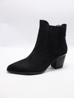Botki damskie na obcasie (36-41) 3197-01 BLACK