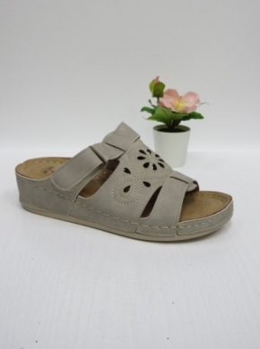Klapki damskie na koturnie (36-41) KH1106 STONE