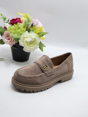 Mokasyny damskie na płaskim (36-41) 24071 KHAKI/MIC