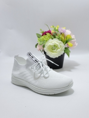 Buty sportowe damskie na płaskim (36-41) BK25 WHITE