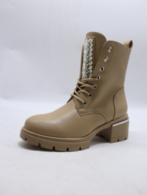 Botki damskie ocieplane na obcasie (36-41) SH0320 KHAKI