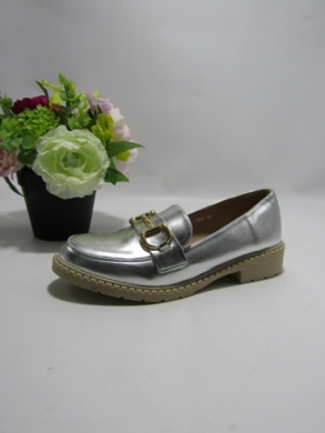 Mokasyny damskie na płaskim (36-41) LL992 SILVER