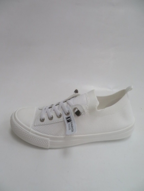 Trampki damskie na płaskim (36-41) 1016-8 WHITE