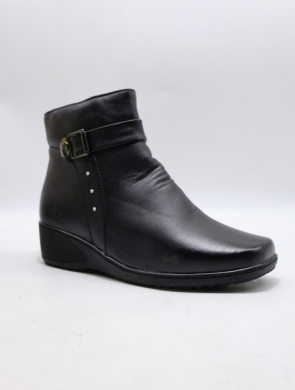 Botki damskie ocieplane na koturnie (37-42) B106 BLACK