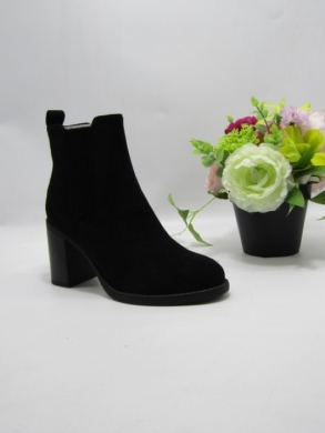 Botki damskie ocieplane na obcasie (36-41) BM77 BLACK