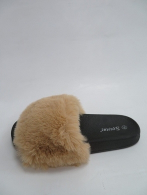 Klapki damskie z futerkiem (36-41) WB02 CAMEL