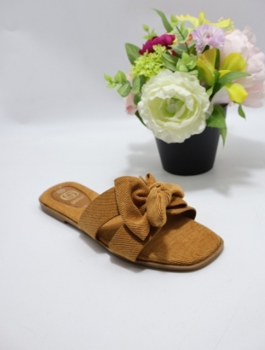 Klapki damskie na płaskim (36-41) LX9614 CAMEL